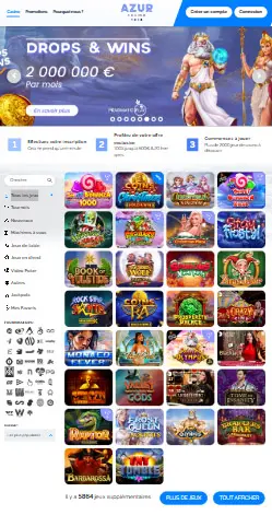 l'application et interface GOLDSPIN CASINO