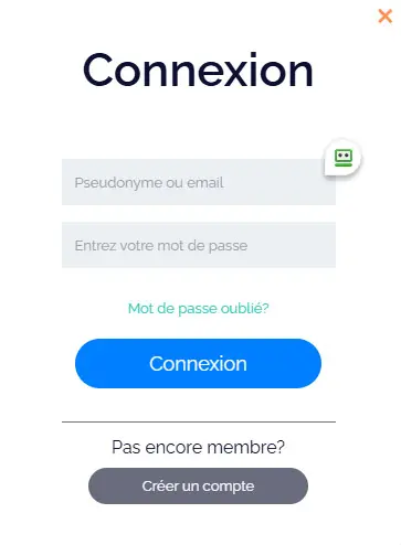 Connexion des membres du GOLDSPIN CASINO